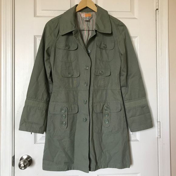 Tulle Jackets & Blazers - Tulle Stripe Lined Trench Coat